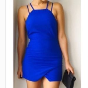 ONE CLOTHING (s) Royal 👑 Blue ovarlap dress